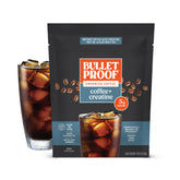 Bulletproof frente del empaque mostrando bolsa y marca, confianza y calidad