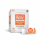 Bulletproof empaque frontal mostrando caja de 24 cápsulas y comodidad
