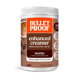 Bulletproof frente del envase mostrando formato de 29.6 oz y signo de calidad