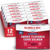 Bumble Bee empaque delantero mostrando latas y beneficio conveniencia