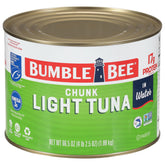 Bumble Bee lata frontal 66.5 oz mostrando tamaño y etiquetado útil