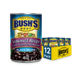 Bush's Best lata frontal mostrando frijoles negros y conveniencia