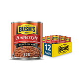 Bush's Best lata frontal Homestyle mostrando diseño y conveniencia