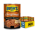 Bush's Best lata frontal mostrando diseño y tamaño práctico para despensa