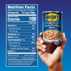 Bush's Best grano en primer plano mostrando textura y calidad para cocinar