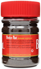 Butter-Nut cucharada de espresso instantáneo destacando aroma concentrado