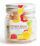 Butterfields frasco mini Mason frontal con buds cítricos, presentación lista para regalo