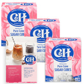 C&H caja frontal mostrando cubos y etiqueta clara, conveniencia inmediata