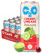 C2O lata frente mostrando diseño y bebida refrescante
