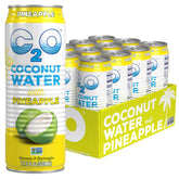 C2O lata delantera con piña mostrando la etiqueta y refresco natural