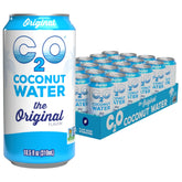 C2O lata frontal mostrando diseño y conveniencia para llevar