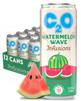 C2O lata frontal Watermelon Wave mostrando diseño y facilidad de transporte