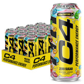 C4 lata frontal mostrando diseño y sabor cereal killer, energía lista