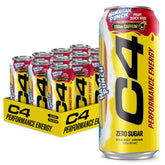 C4 lata frontal Hawaiian Punch mostrando diseño y energía lista para beber