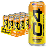 C4 lata frontal Piña Hawaiana mostrando diseño vibrante y beneficio energizante