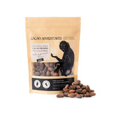 Cacao Adventures paquete frontal mostrando frijoles enteros y naturalidad