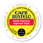 Cafe Bustelo caja frontal 96 cápsulas K-Cup mostrando empaque y volumen