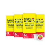 Café Bustelo paquete frontal mostrando las 4 cajas y conveniencia