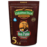 Cafe Don Pablo frente del empaque mostrando bolsa de 5 lb y frescura