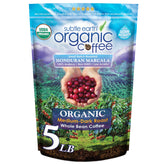 Cafe Don Pablo empaque frontal de 5 lb mostrando marca y beneficio de baja acidez