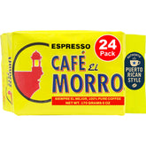 Café El Morro frente del paquete mostrando marca y empaque al vacío, destaca frescura