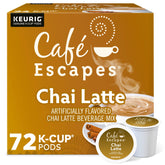 Café Escapes empaque frontal con 3 cajas, conveniencia y variedad