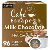 Café Escapes frente del empaque mostrando 96 cápsulas y conveniencia