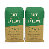 Cafe La Llave vista frontal del empaque mostrando doble bolsa y diseño, conserva frescura