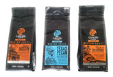 Cafe Ole frontal del empaque mostrando la marca y el sabor Texas Pecan