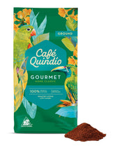 CAFE QUINDIO empaque frontal mostrando aroma consistente y conveniencia