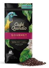 CAFE QUINDIO paquete frontal, presentación clara y atractiva