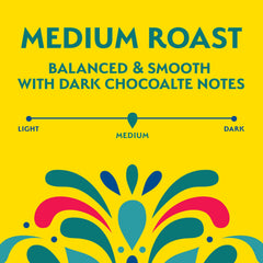 Café Bustelo detalle de etiqueta con información del tueste medio