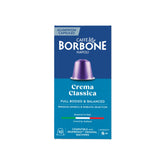 Caffè Borbone pack frontal mostrando 100 cápsulas y beneficio de stock prolongado