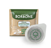 Caffè Borbone caja frontal mostrando 50 pods y marca, útil para identificar producto