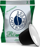 Caffè Borbone caja frontal con 50 cápsulas, presentación cómoda y práctica