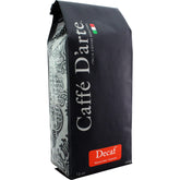 Caffe D'arte frente del paquete mostrando diseño y tamaño 12 oz, conveniencia