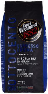 Caffe' Vergnano paquete frontal de 1 kg que muestra la marca y beneficios aromáticos
