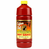 Cajun Chef botella frontal 34 oz mostrando etiqueta y formato práctico