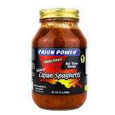 Cajun Power frasco frontal 32oz mostrando etiqueta y volumen