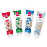 Cake Mate vista frontal del paquete mostrando los cuatro tubos para decorar
