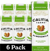 Califia Farms frente del envase 32 oz mostrando etiqueta y beneficios