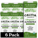 Califia Farms envase frontal mostrando diseño y tamaño, conveniencia visible