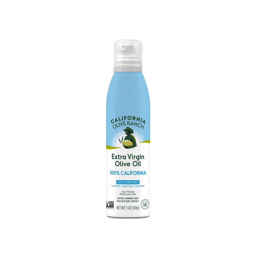 California Olive Ranch frasco frontal mostrando diseño y uso práctico