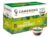 Cameron's Coffee caja frontal con cápsulas listos para uso y conveniencia