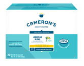 Cameron's Coffee caja frontal mostrando 72 cápsulas para abastecimiento prolongado