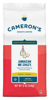 Cameron's Coffee paquete frontal mostrando marca y aroma distintivo