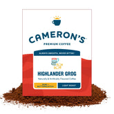 Cameron's Coffee frente del paquete mostrando 64 onzas y aroma confiable