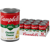 Campbell's lata frontal mostrando etiqueta y tamaño práctico