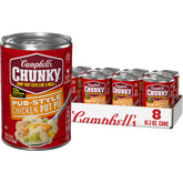Campbell’s Chunky frente de lata mostrando diseño y conveniencia
