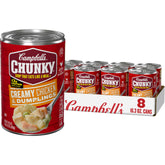 Campbell’s Chunky frente de lata mostrando la marca y beneficios